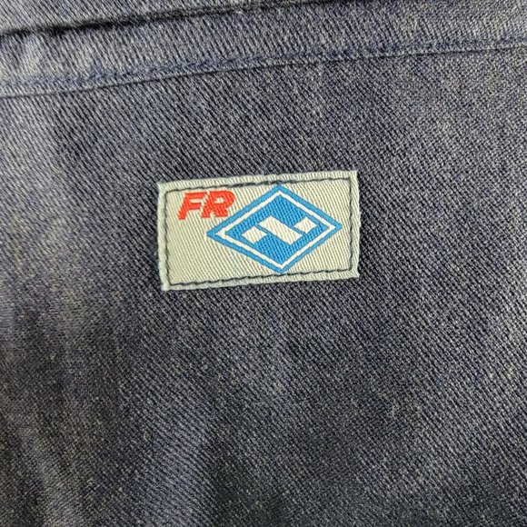 National Safety Apparel Mens Button Front Shirt 4XL Flame Resistant HRC2 A18-04 - Picture 6 of 8